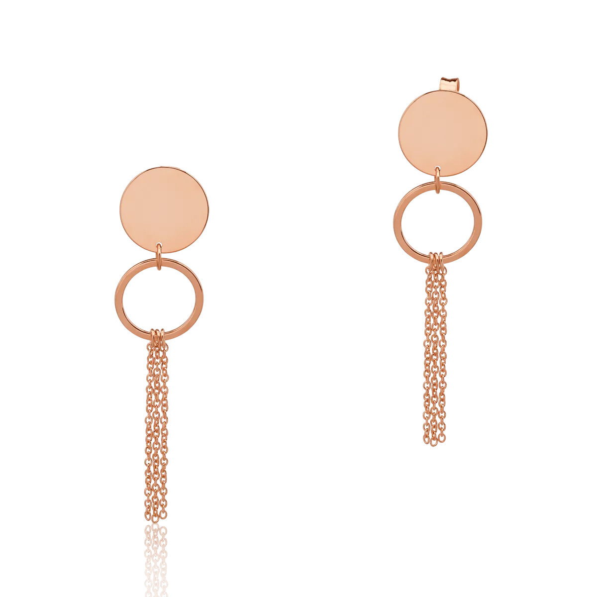 14K rose gold earrings