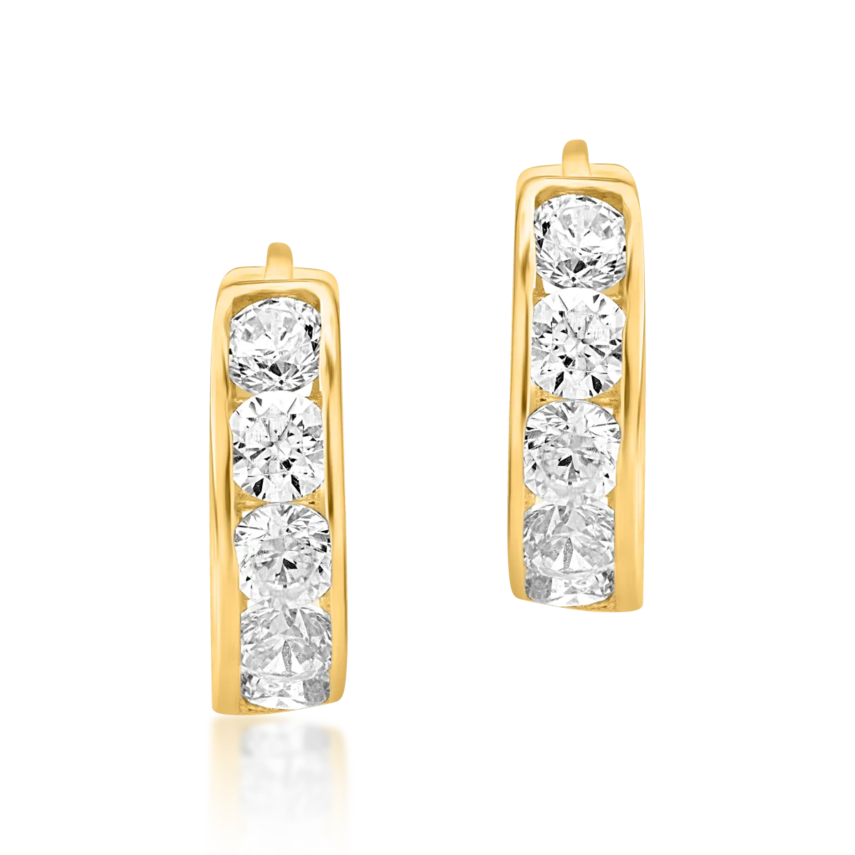 14K yellow gold earrings-53262