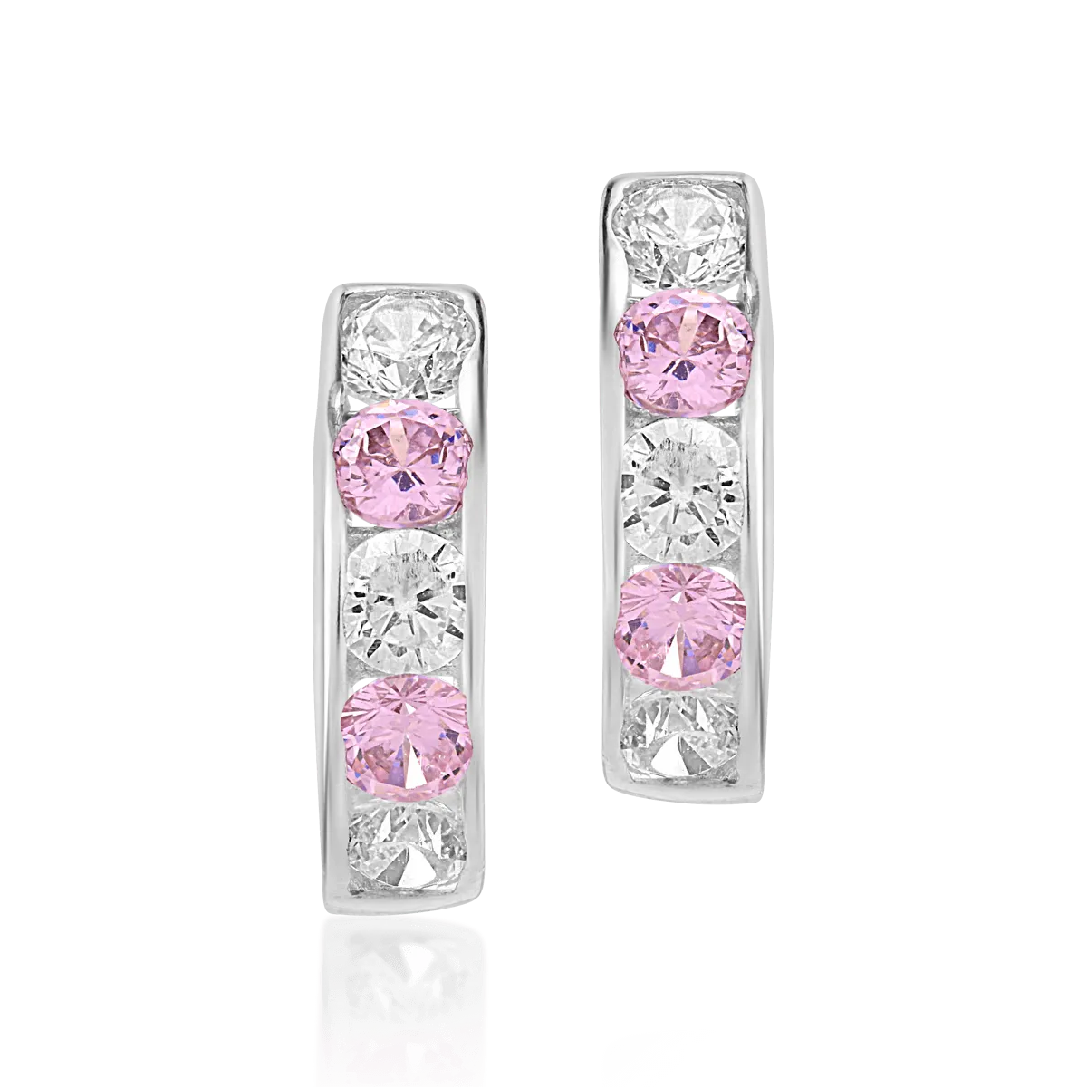 14K white gold children's earrings