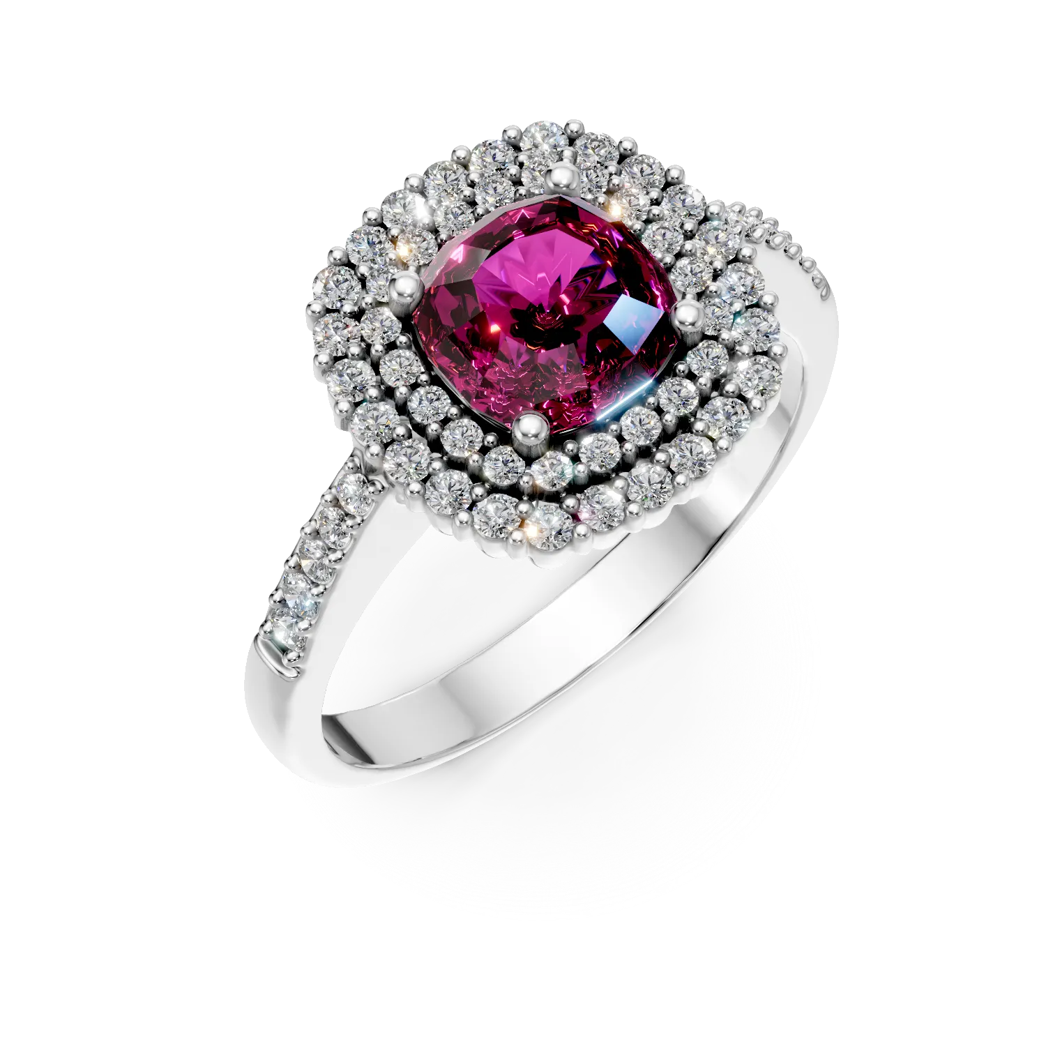 14K white gold ring
