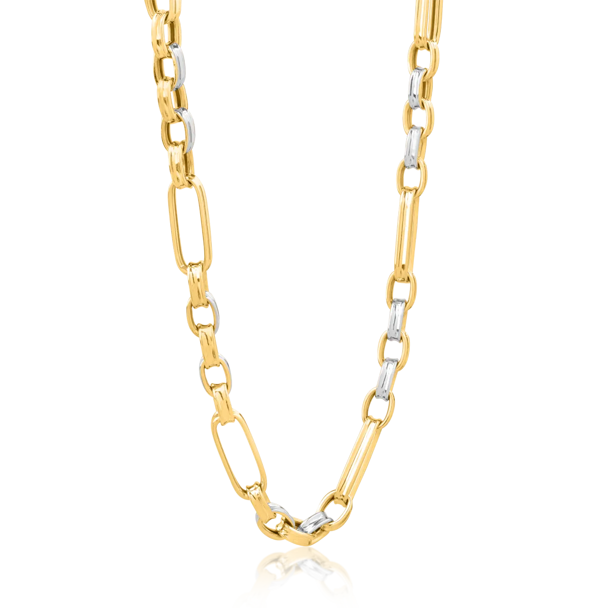 14K white-yellow gold necklace
