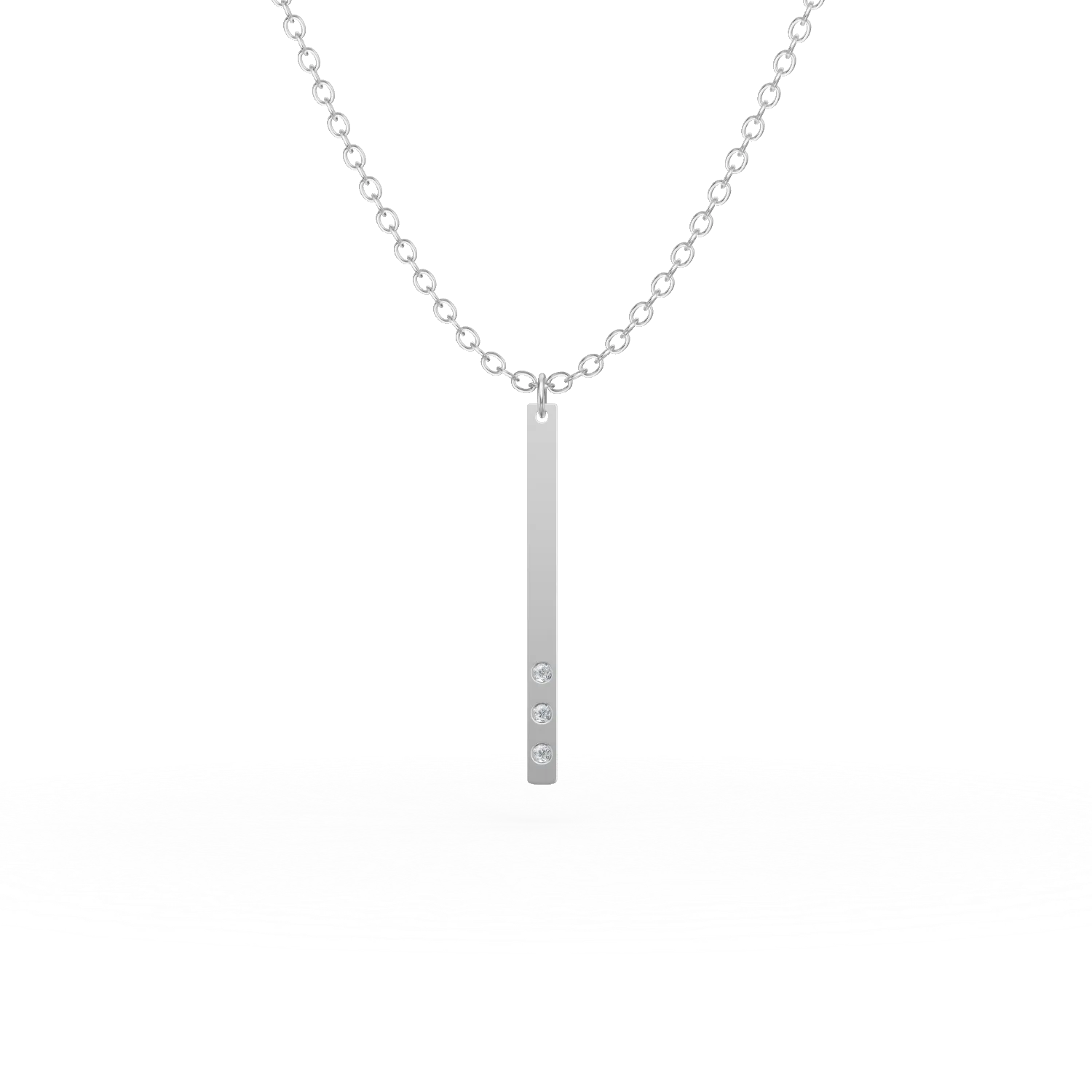 14K white gold pendant chain