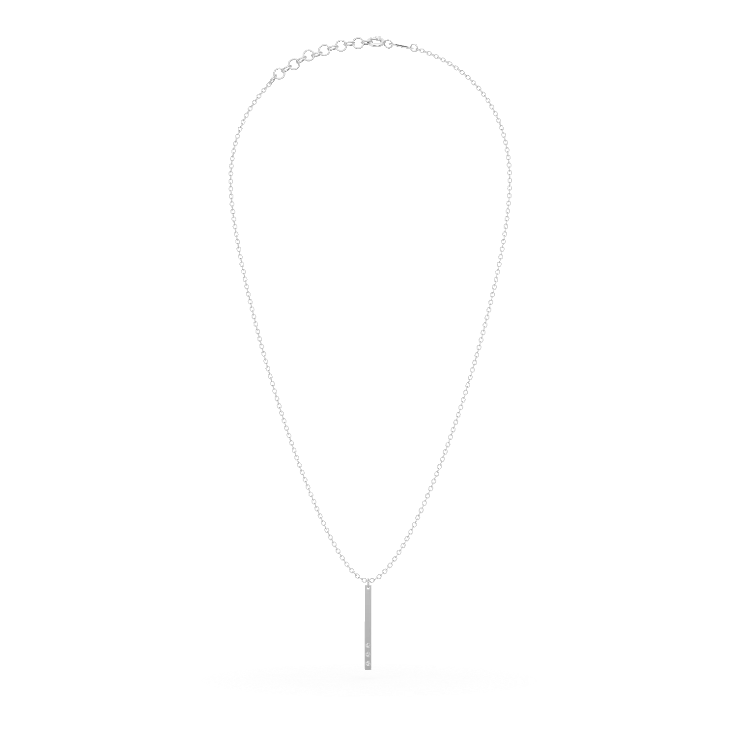 14K white gold pendant chain