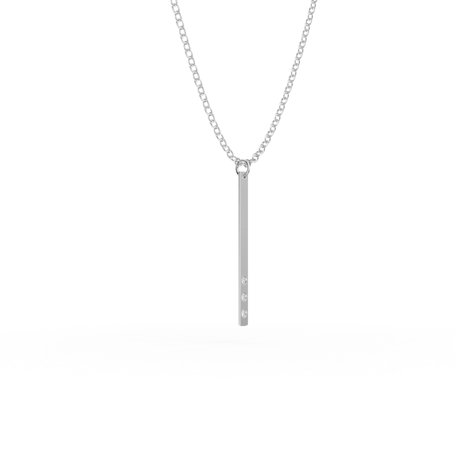 14K white gold pendant chain