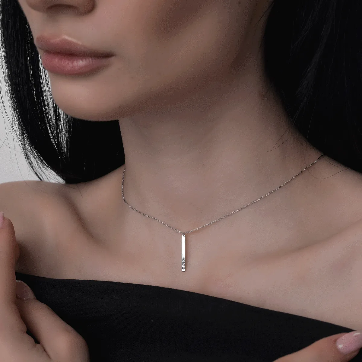 Колие от бяло злато