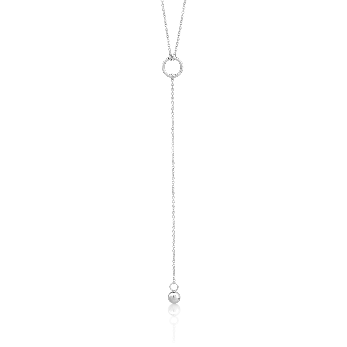 14K white gold pendant chain