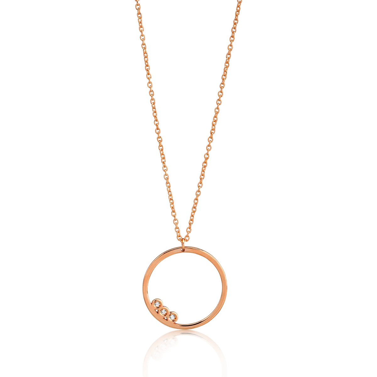 14K rose gold pendant chain