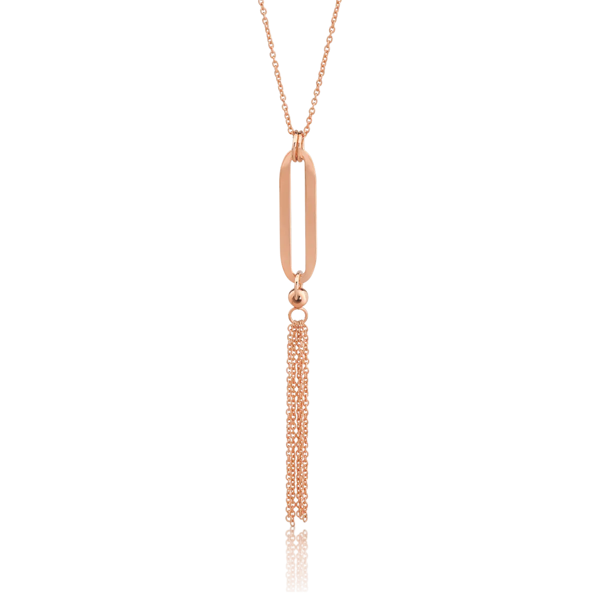 14K rose gold pendant necklace