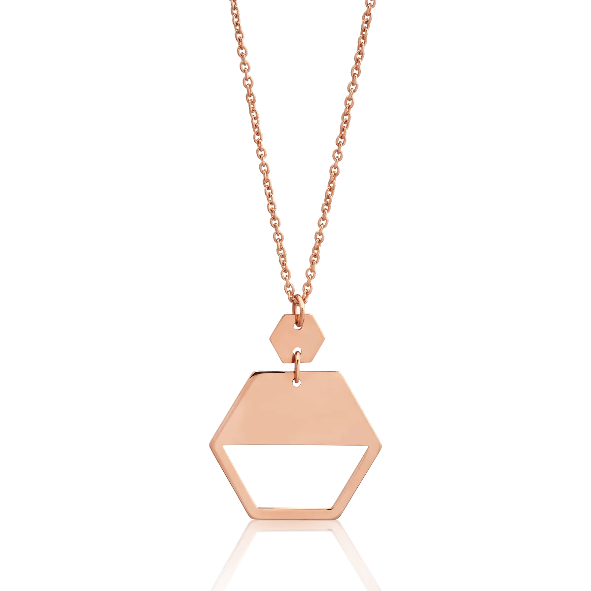 14K rose gold pendant necklace