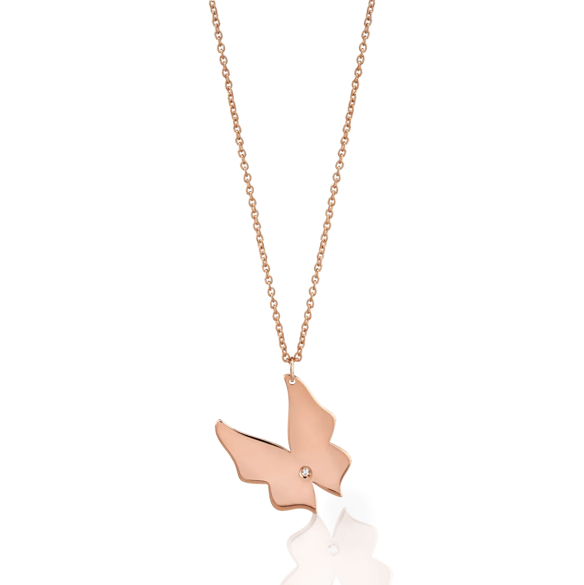 14K rose gold pendant necklace