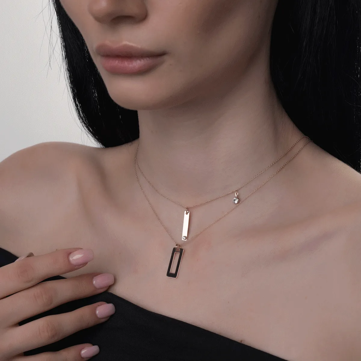 Rose gold pendant chain