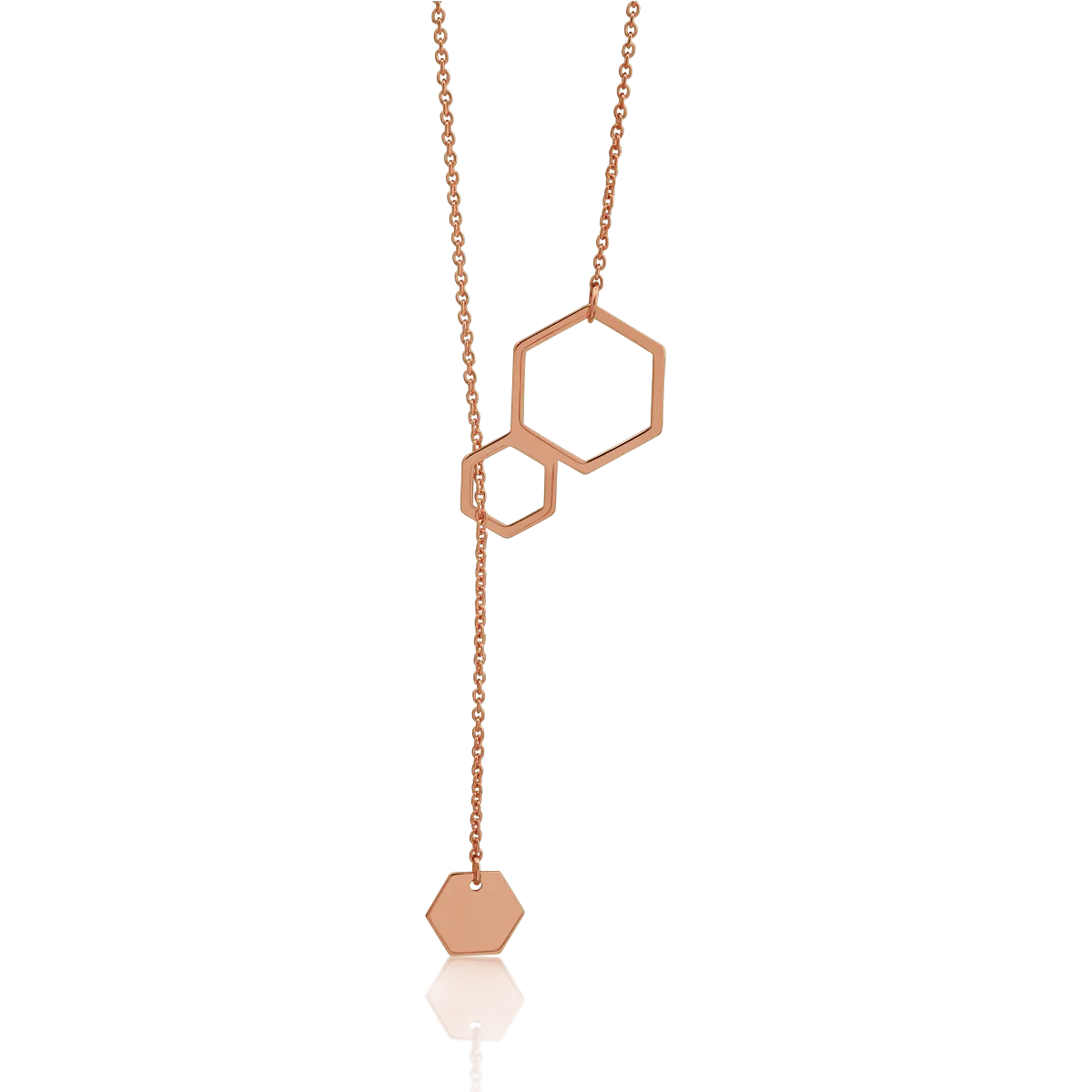 14K rose gold pendant necklace