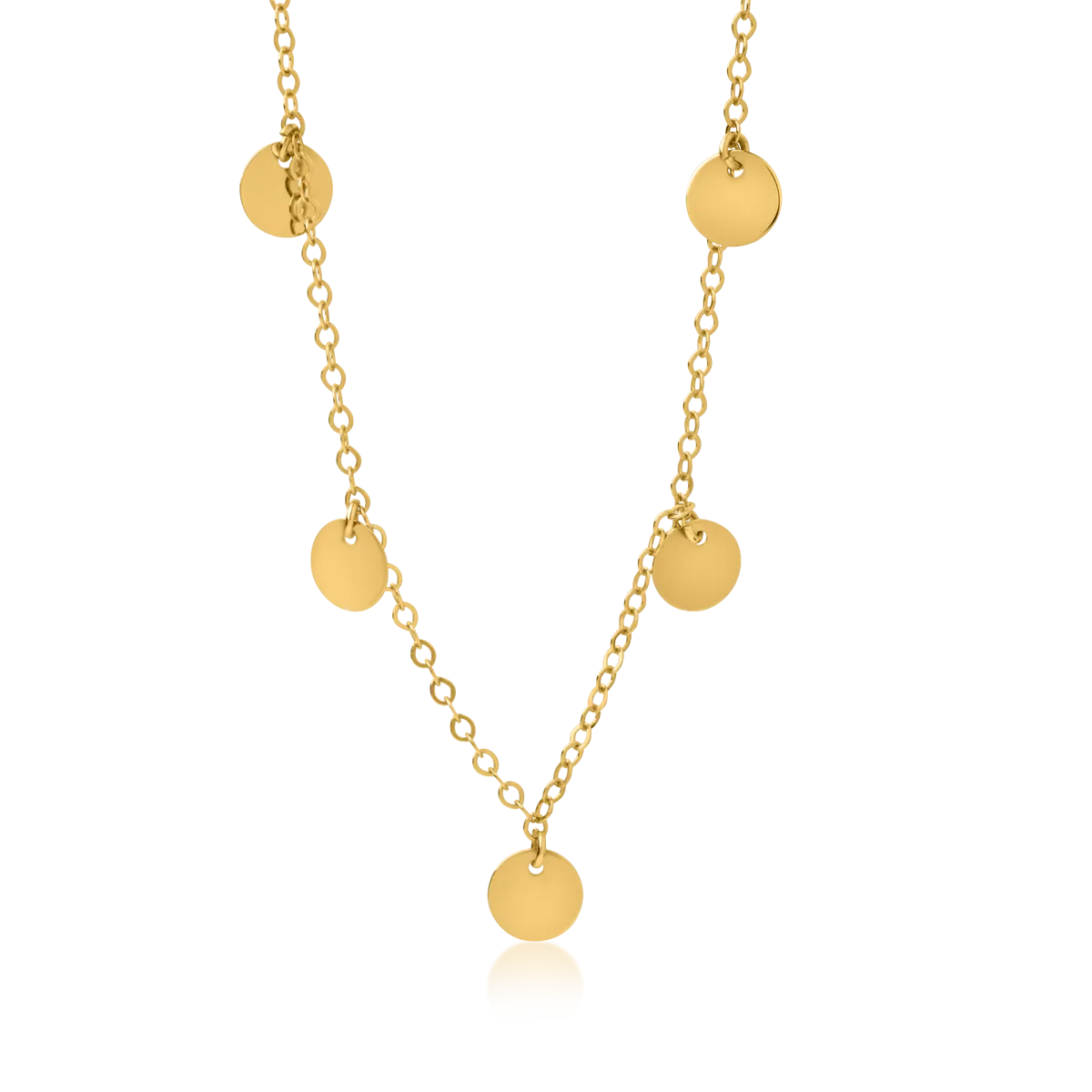 14K yellow gold pendant necklace