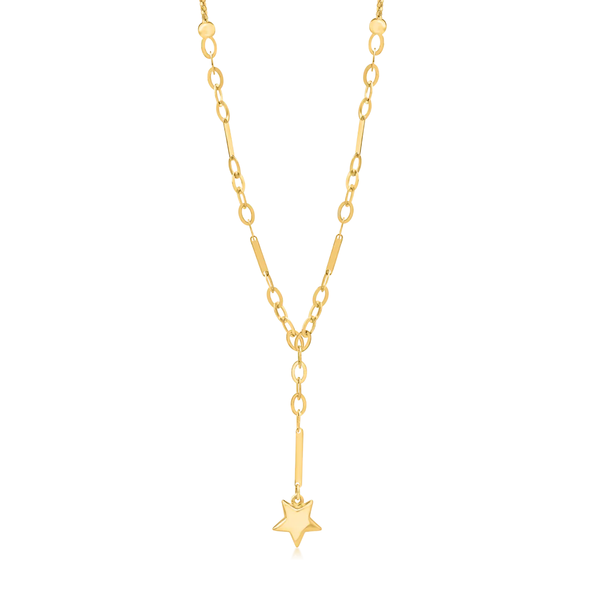 14K yellow gold star pendant necklace