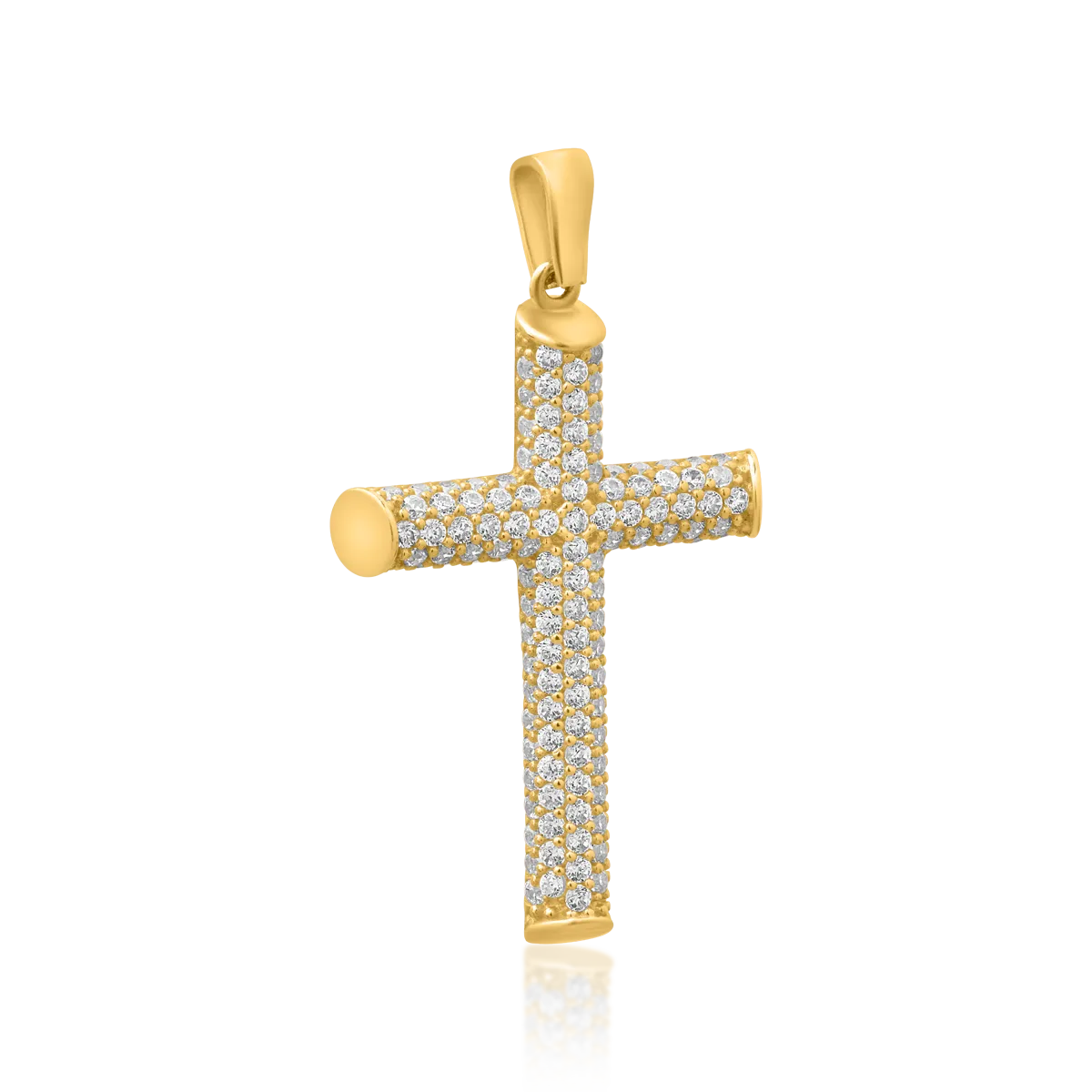14K yellow gold cross pendant