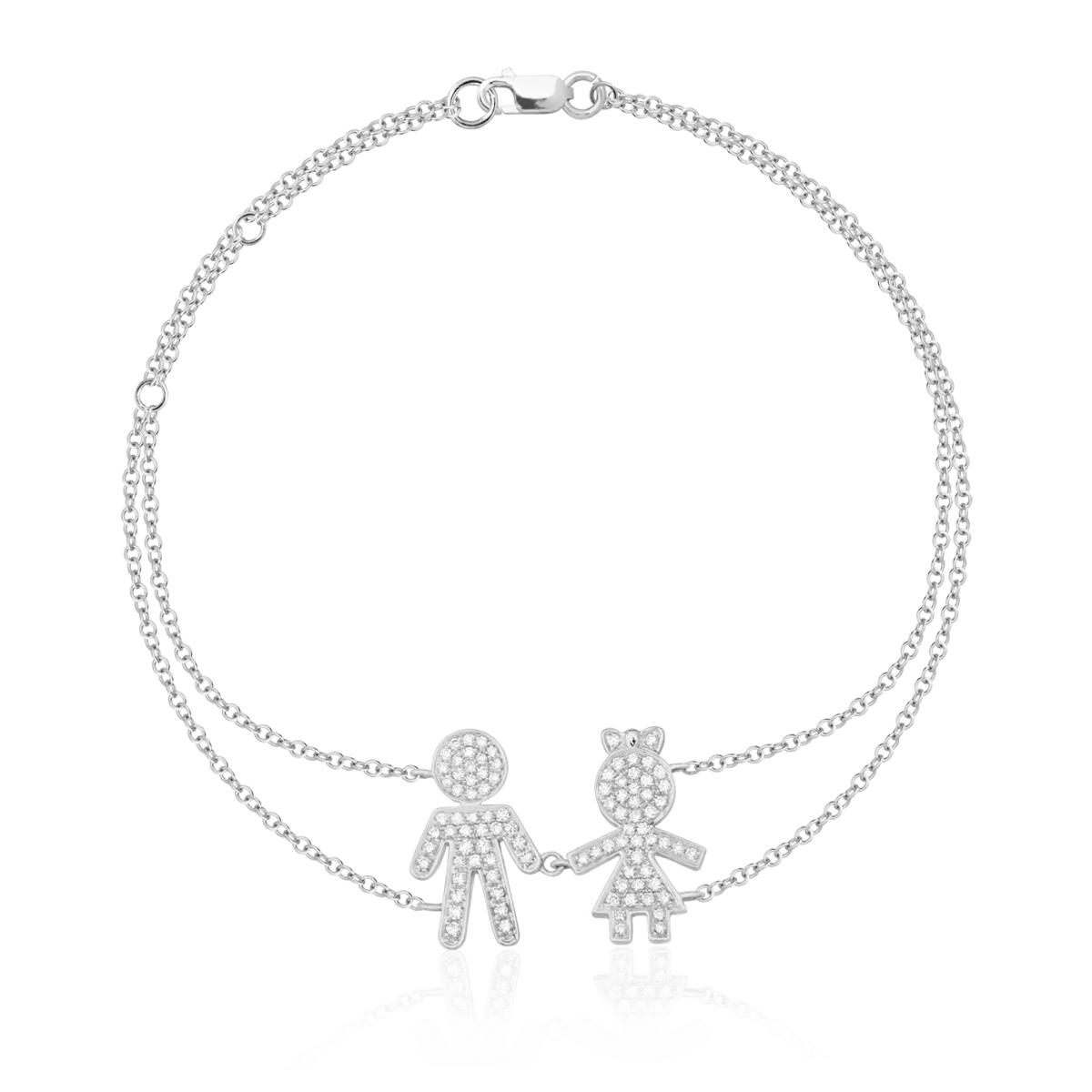 18K white gold bracelet with 0.34ct diamonds