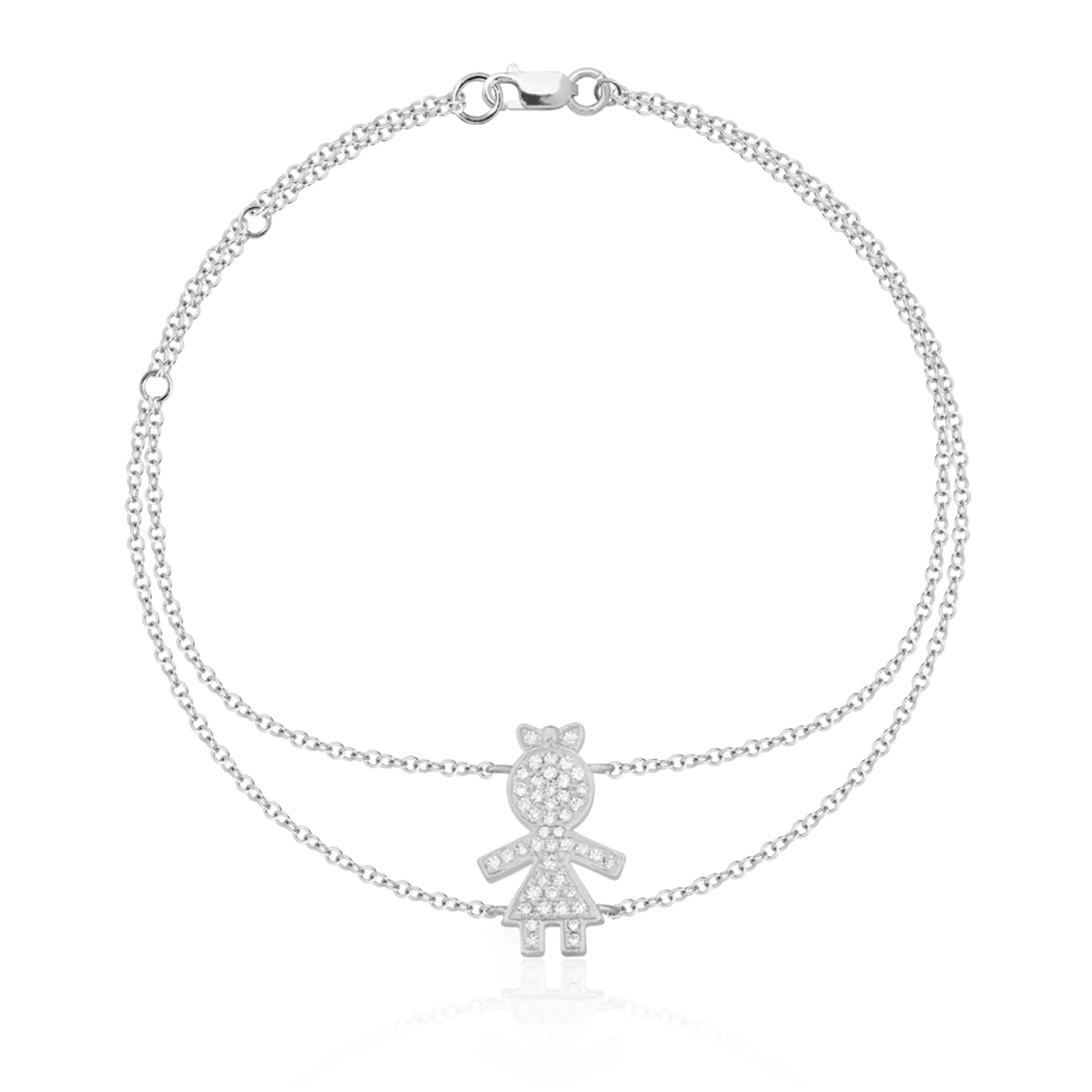 Bratara din aur alb cu diamante de 0.17ct