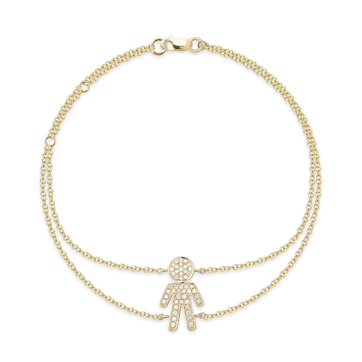 18K yellow gold bracelet with 0.16ct diamonds