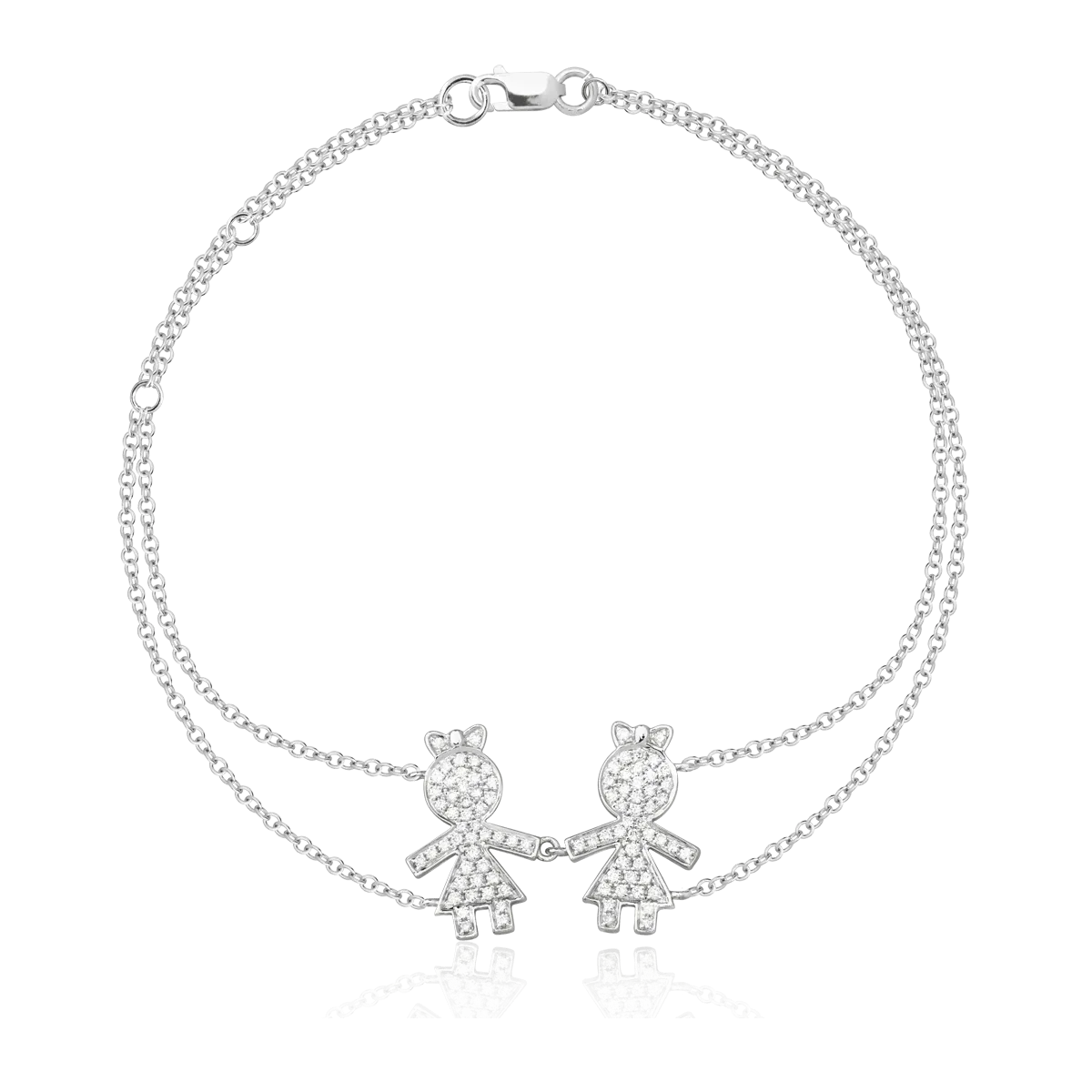 18K white gold bracelet with 0.34ct diamonds