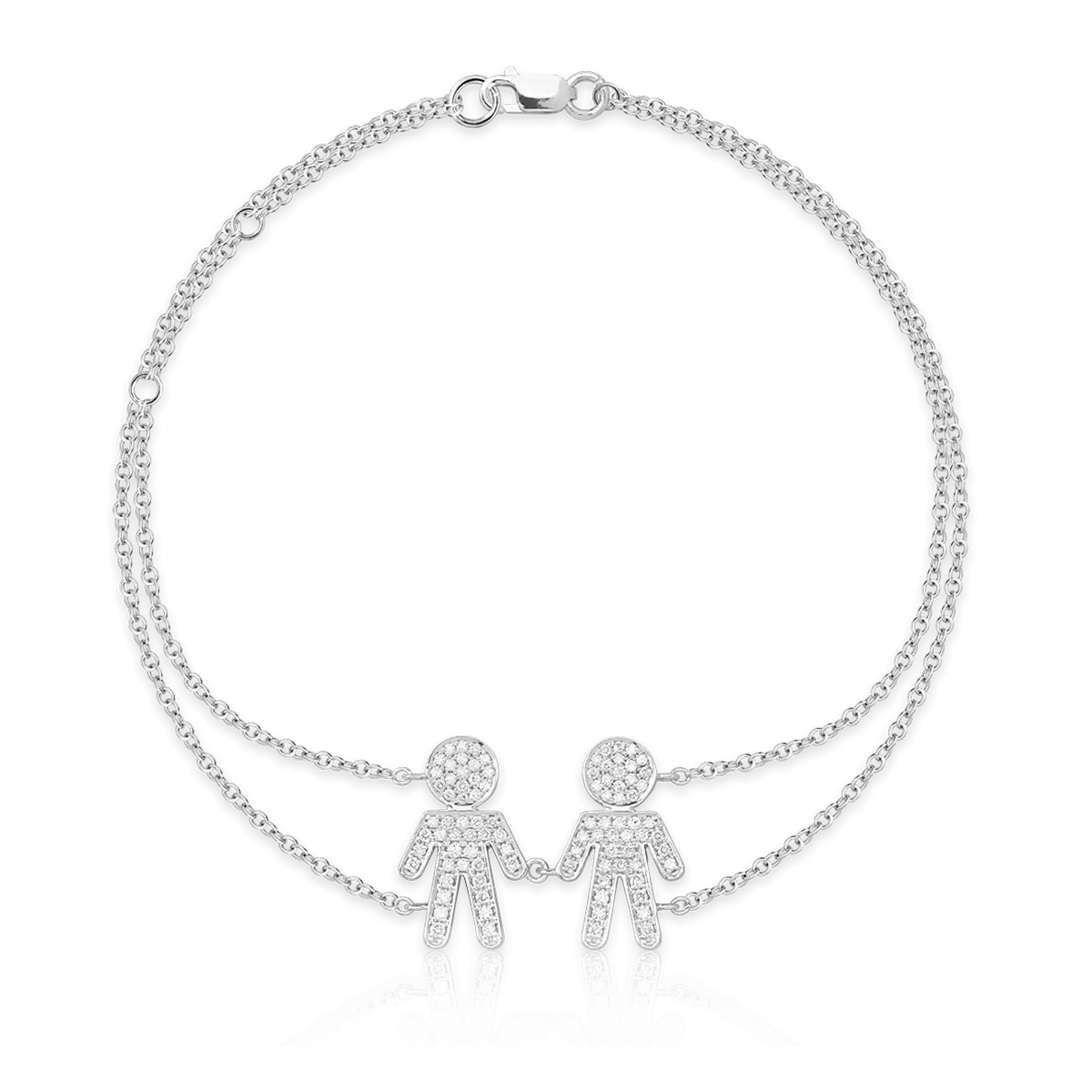 Bratara din aur alb cu diamante de 0.33ct