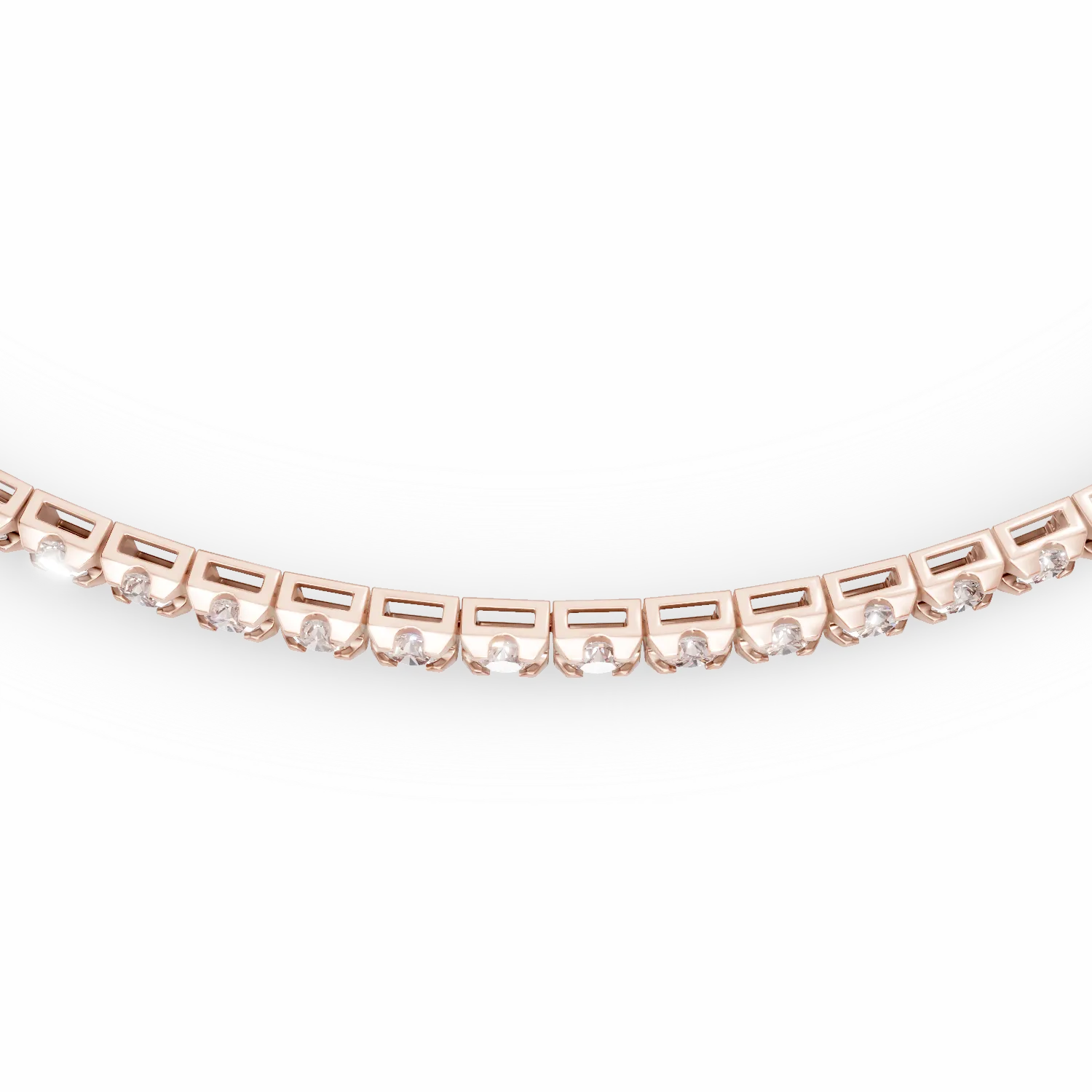 Гривна за тенис от 18K розово злато с 1.6ct кафяви диаманти