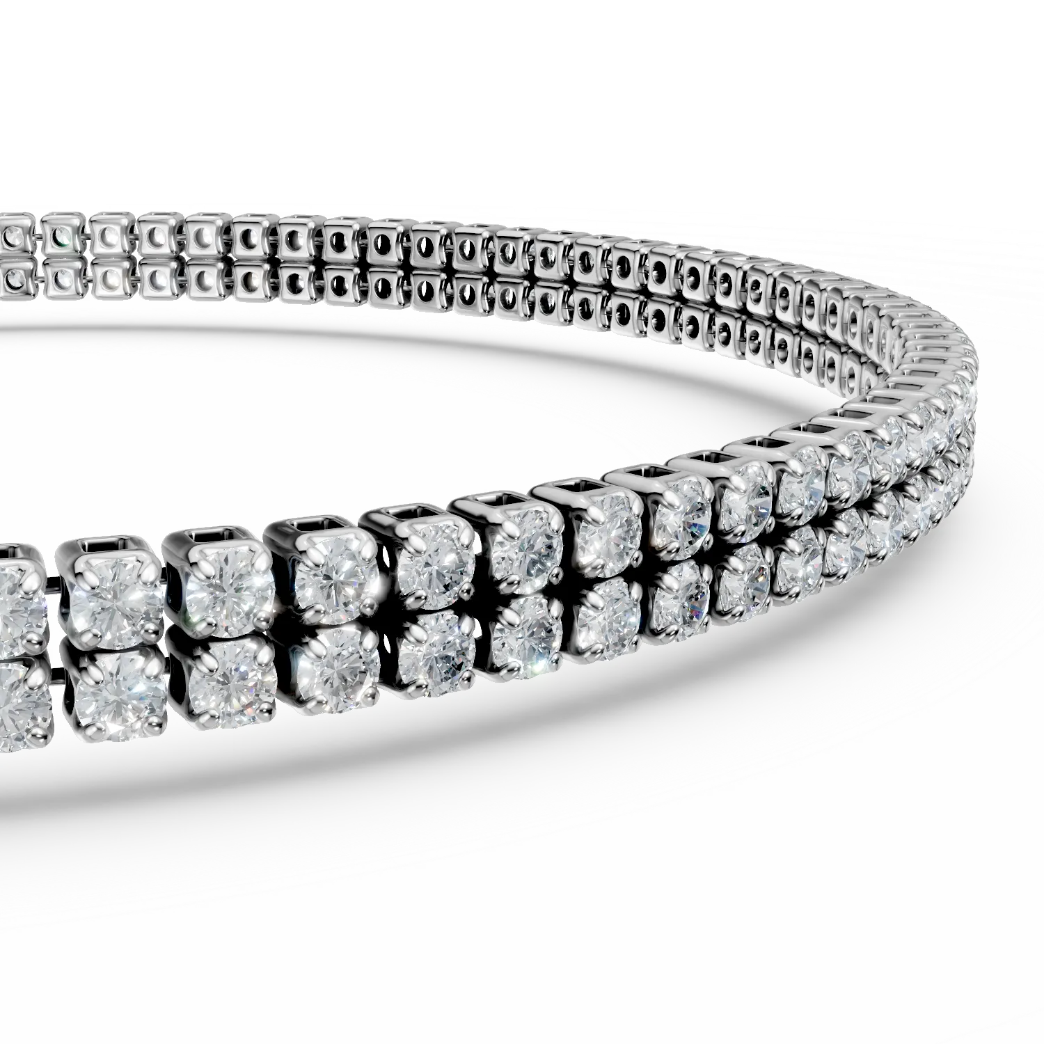14K white gold bracelet with 2.645ct diamonds
