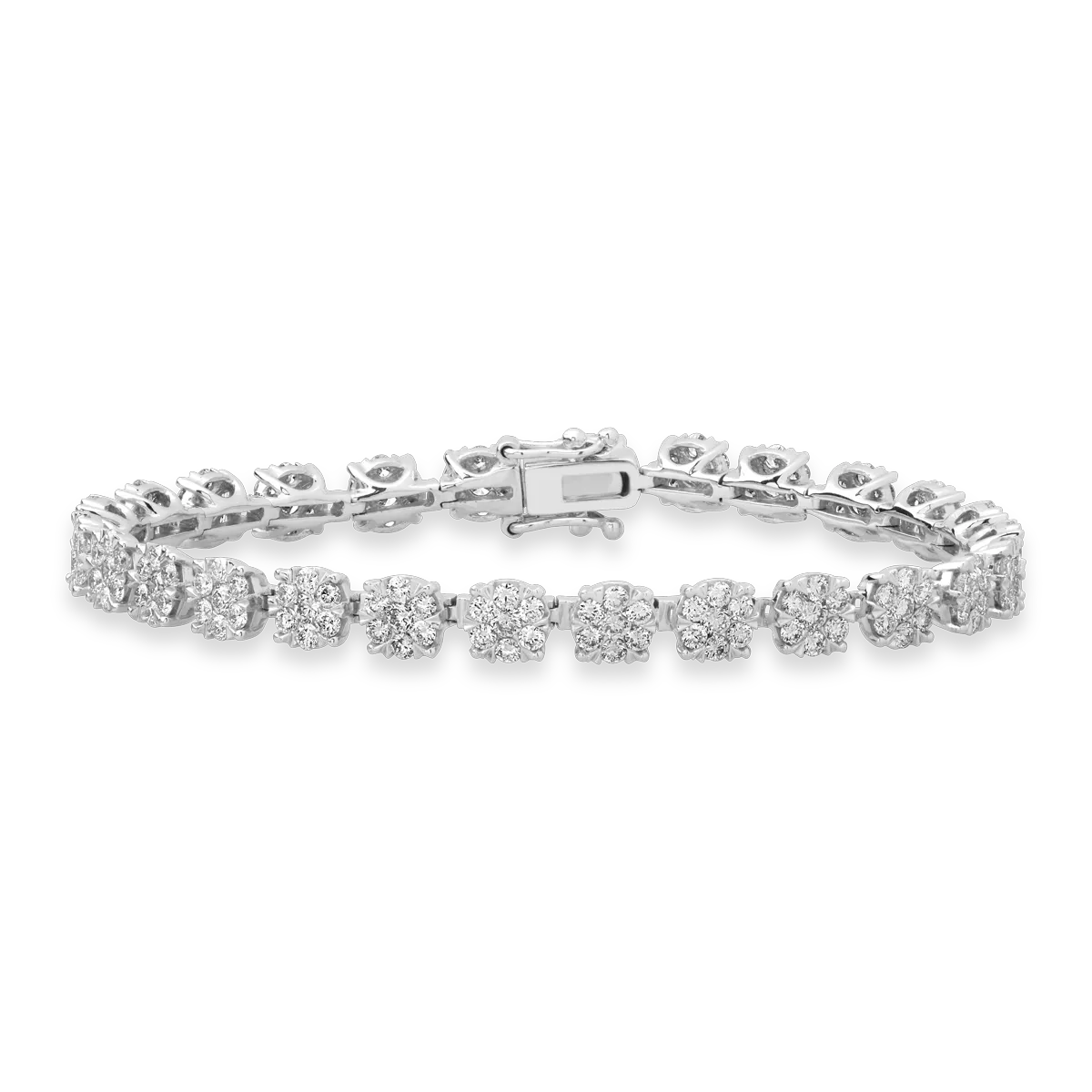Bratara tennis din aur alb de 18K cu diamante de 5ct-53659