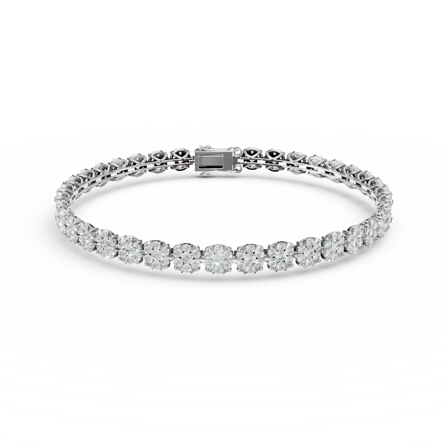 Bratara din aur alb cu diamante de 3ct