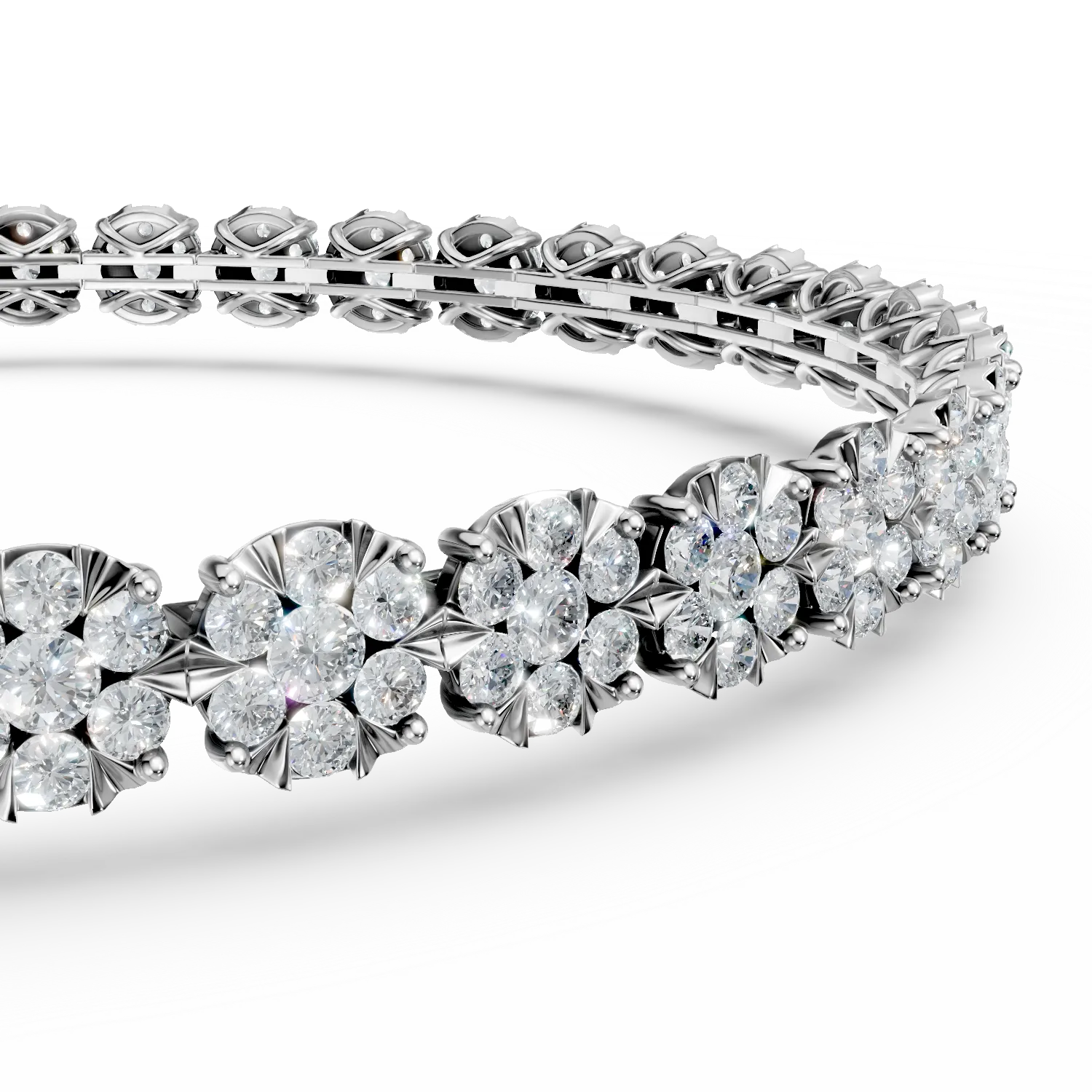 18K white gold bracelet with 3ct diamonds