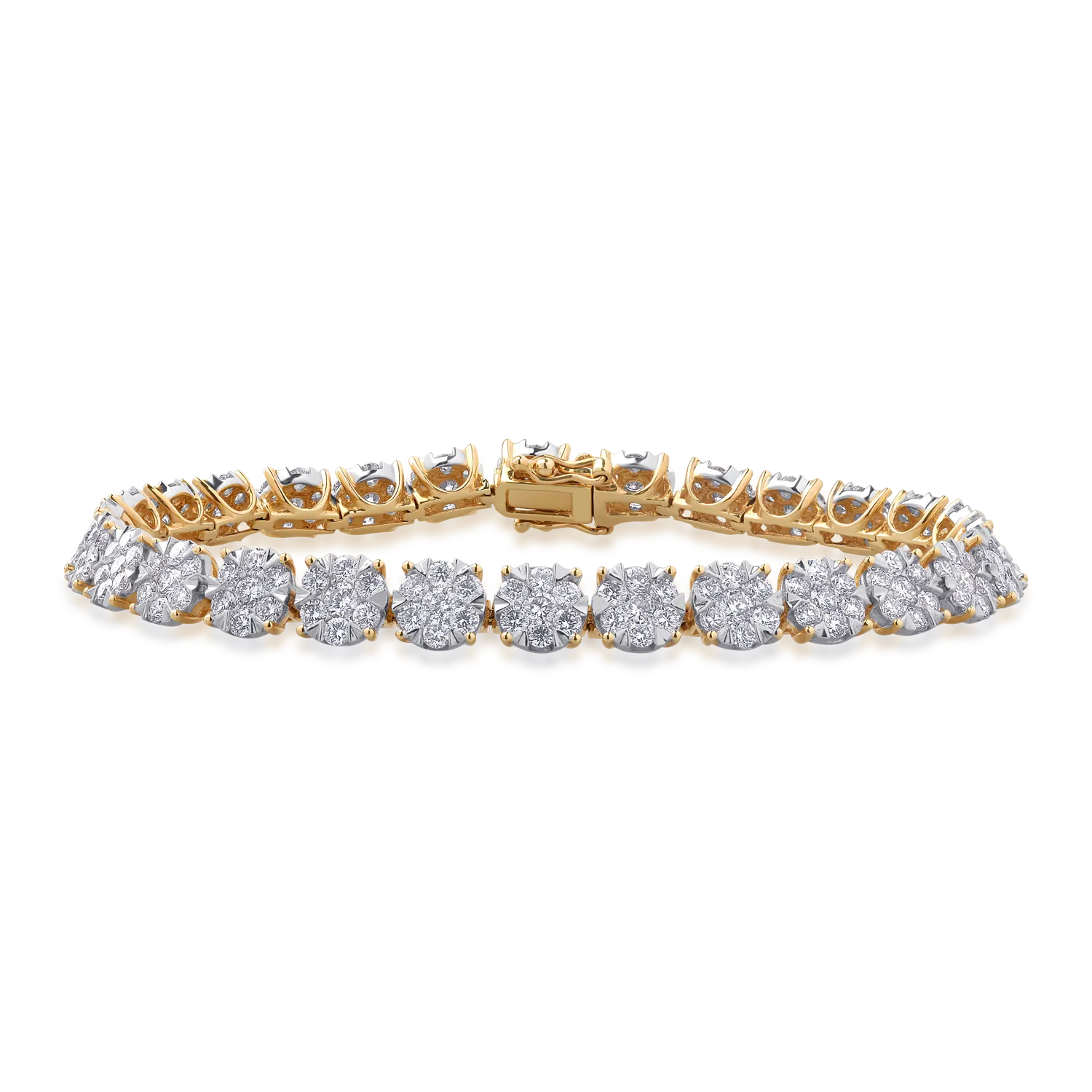 Bratara din aur galben de 18K cu diamante de 6ct-53669