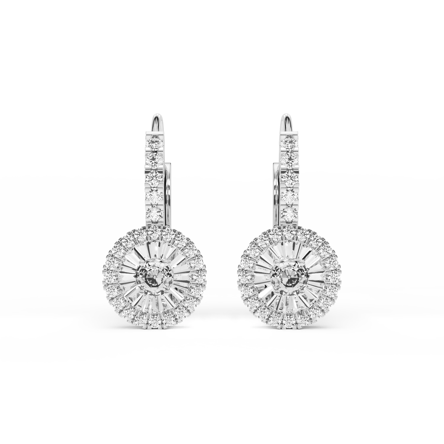 Cercei din aur alb de 18K cu diamante de 0.5ct-46762