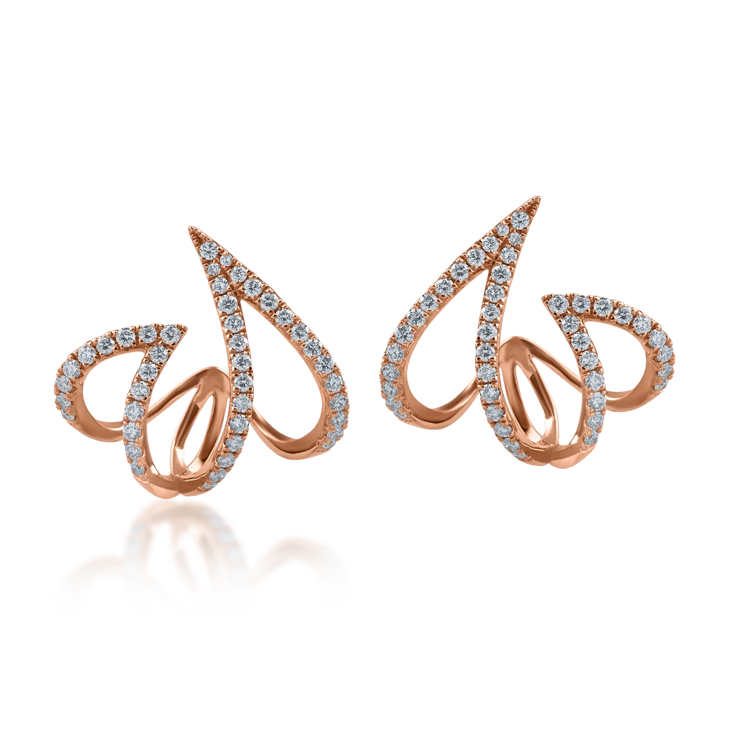 Rose gold earrings with 0.42ct diamonds-165262