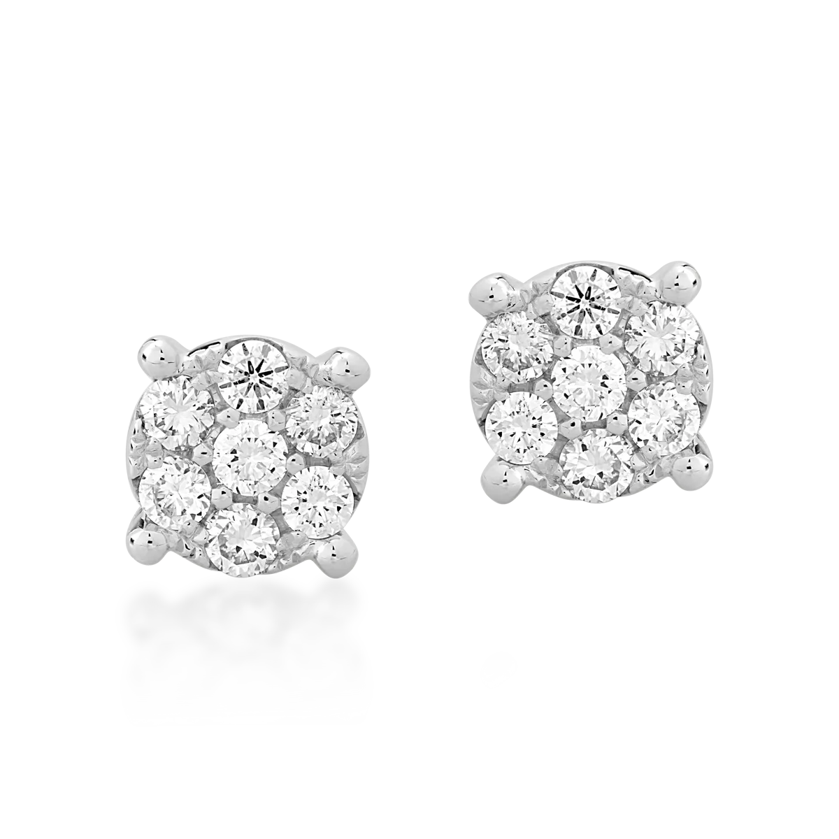 18K white gold earrings with 0.72ct diamonds