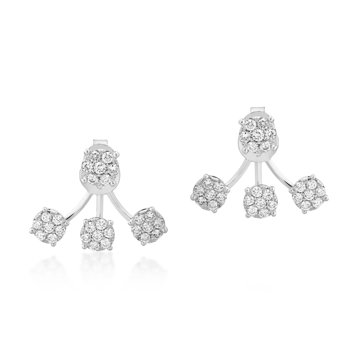 Teilor Cercei din aur alb cu diamante de 0.87ct