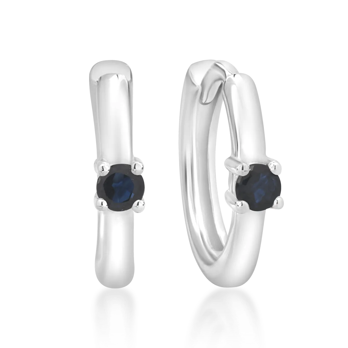 Cercei pentru copii din aur alb cu safire de 0.14ct