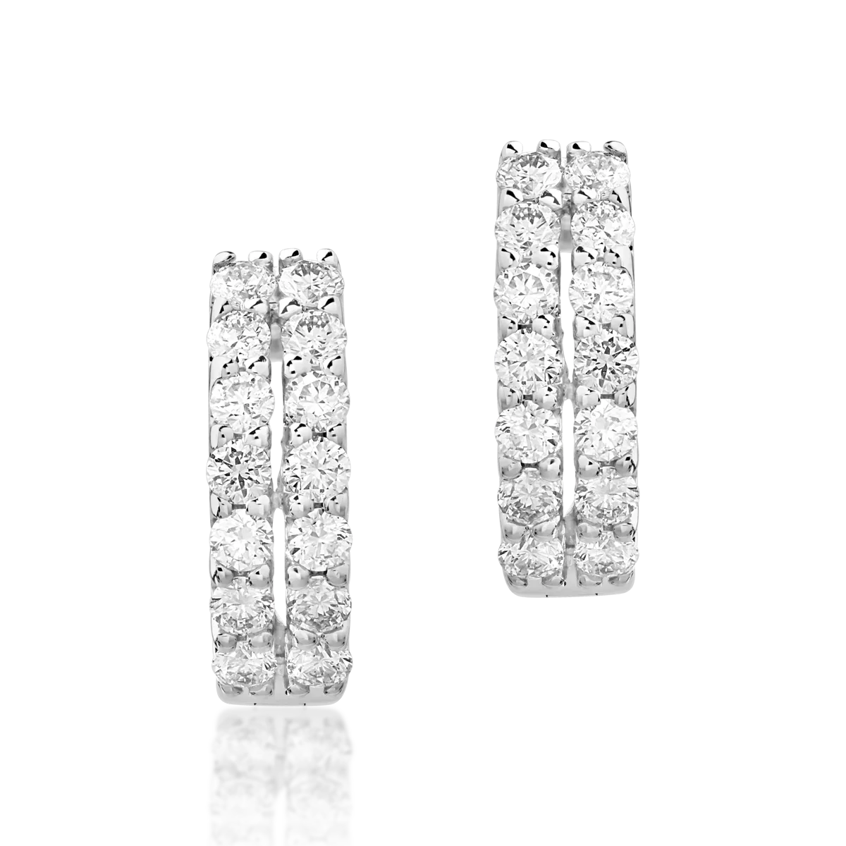 14K white gold earrings with 0.777ct diamonds