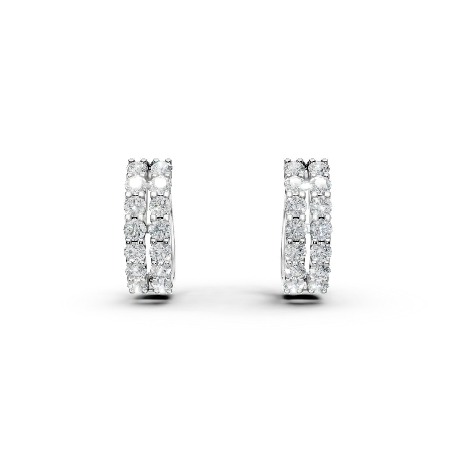 Cercei din aur alb cu diamante de 0.777ct