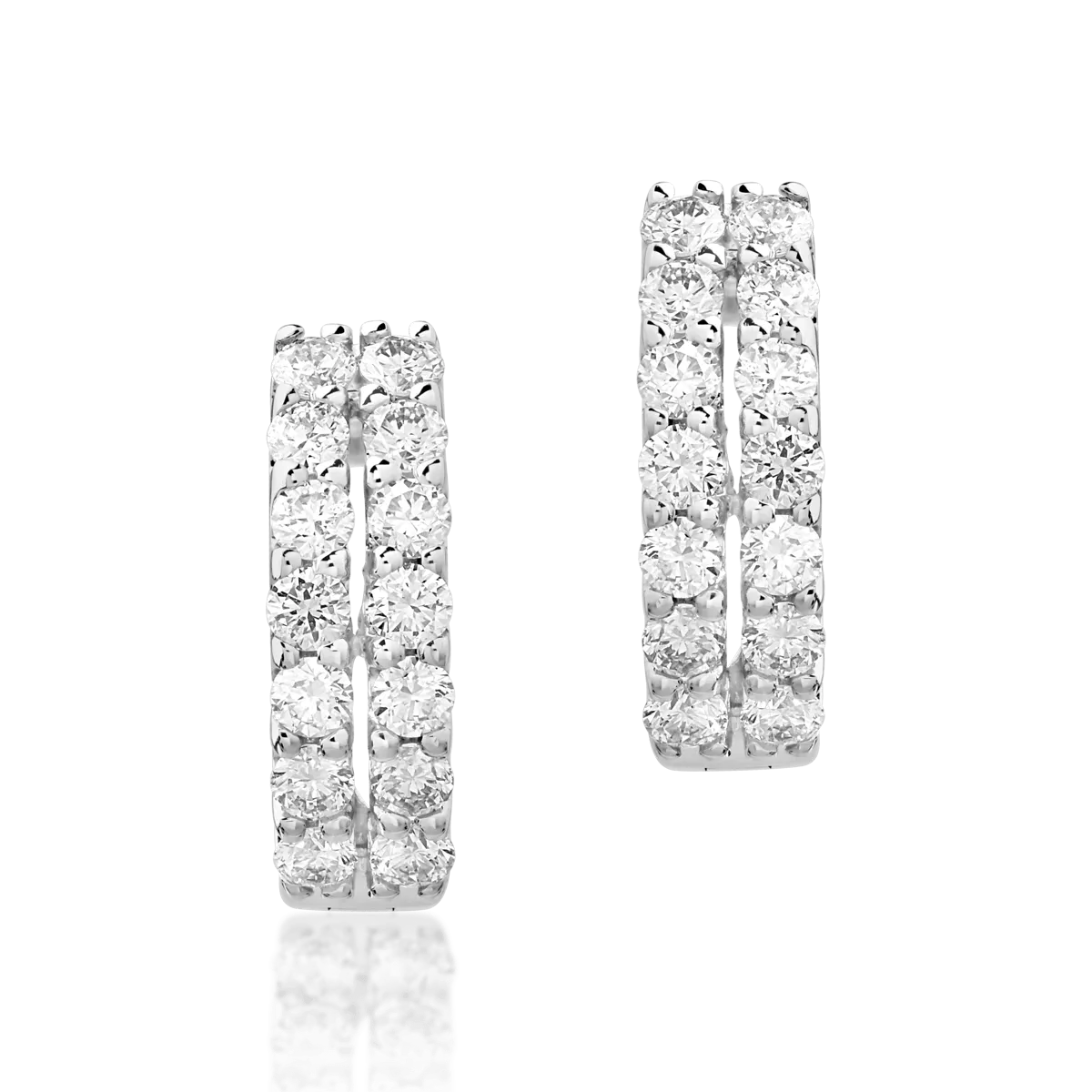14K white gold earrings with 0.777ct diamonds