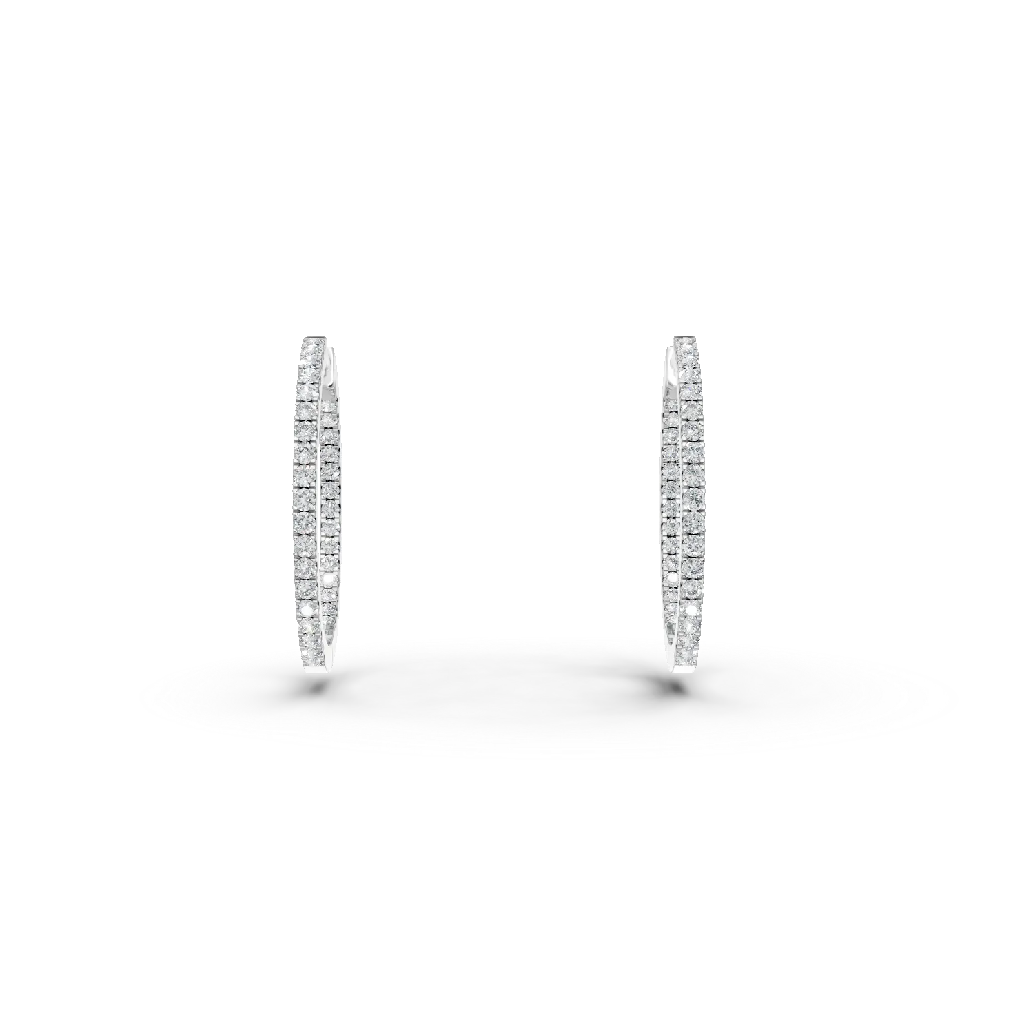 Cercei din aur alb cu diamante de 0.5ct