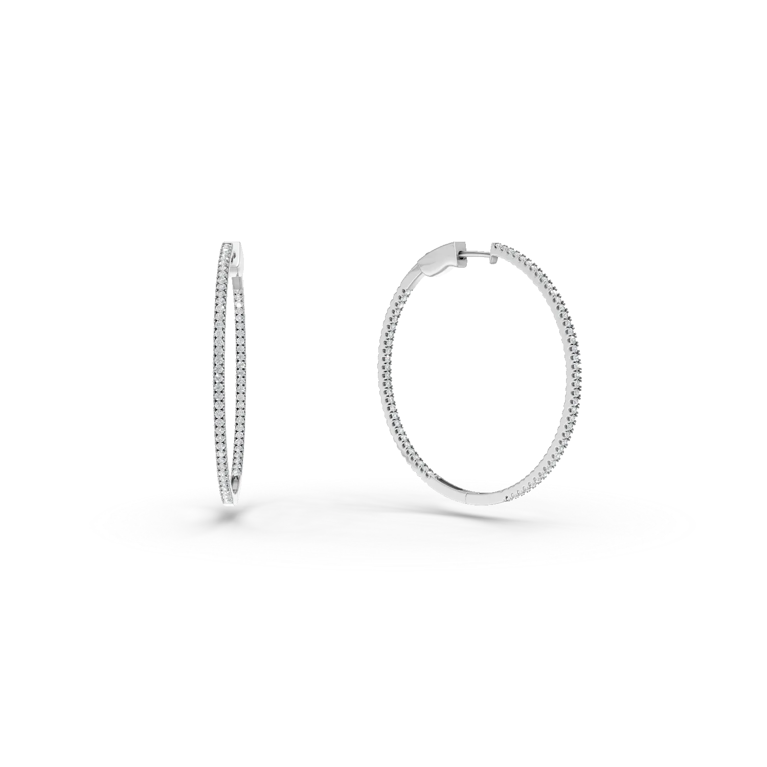 Teilor Cercei din aur alb cu diamante de 1.009ct
