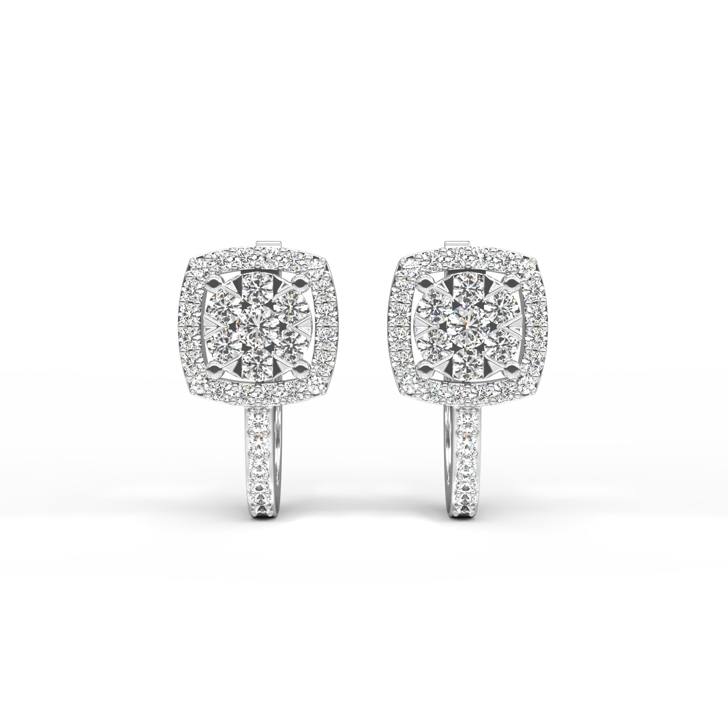 14K white gold earrings with 0.484ct diamonds