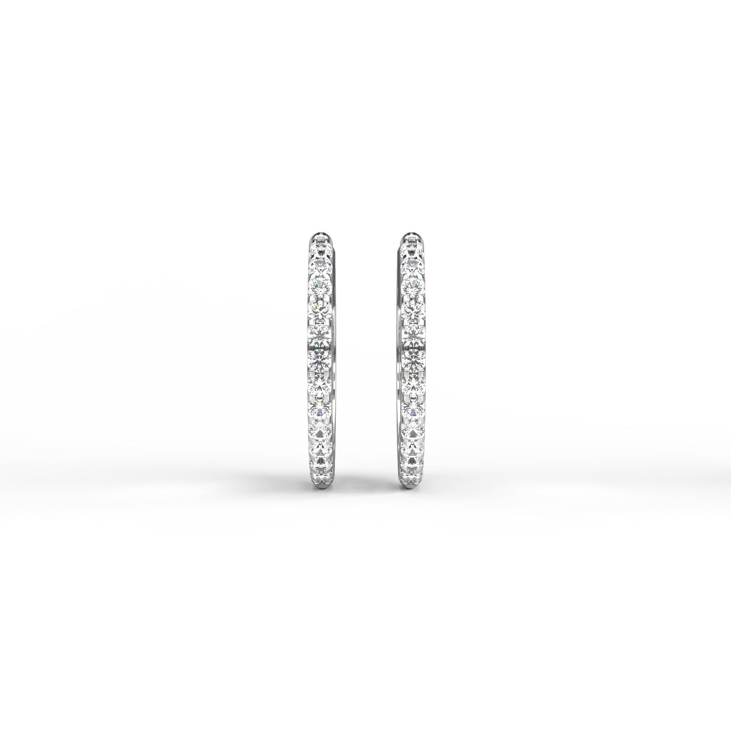 14k fehér arany fülbevaló 0.243ct gyémántokkal