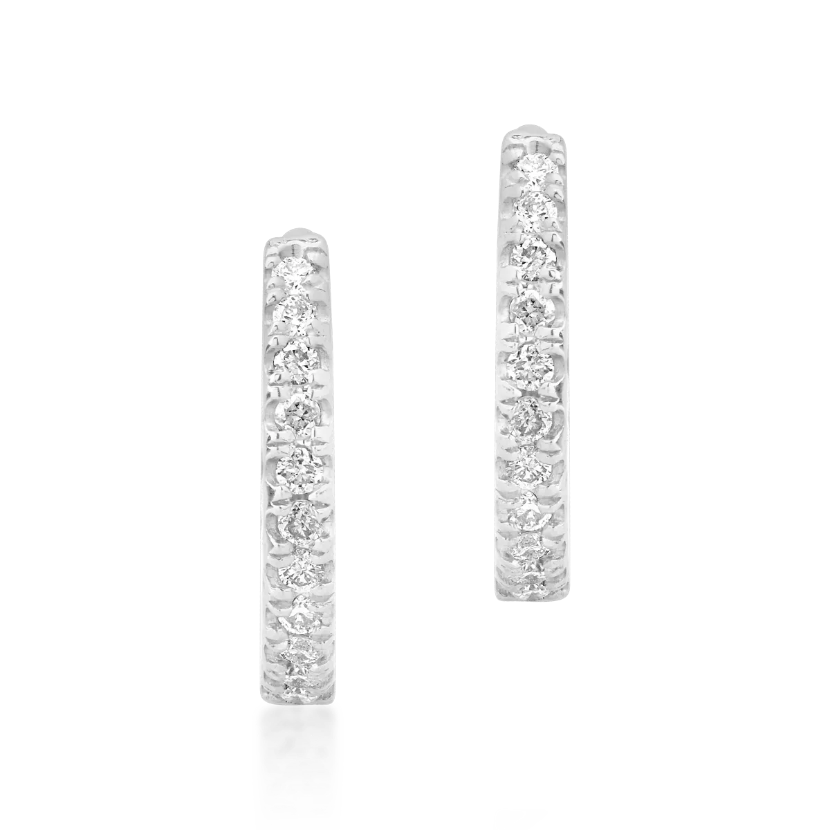 18K white gold earrings with 0.08ct diamonds