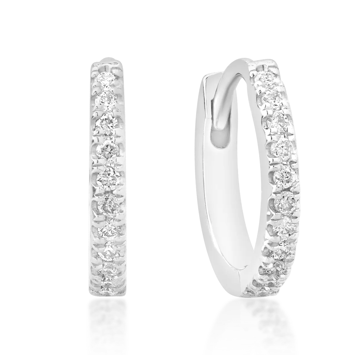 18K white gold earrings with 0.08ct diamonds