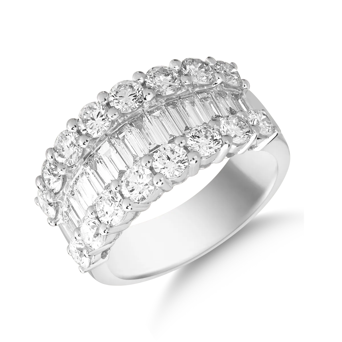 Inel din aur alb cu diamante de 2.91ct