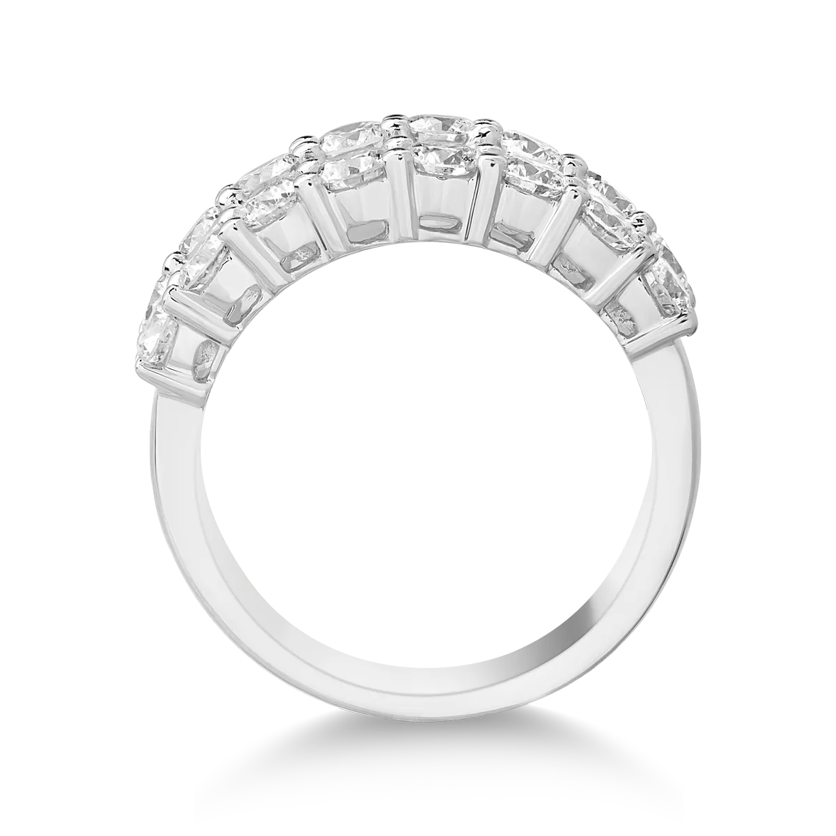 Пръстен от бяло злато 18К с диаманти 2.91ct