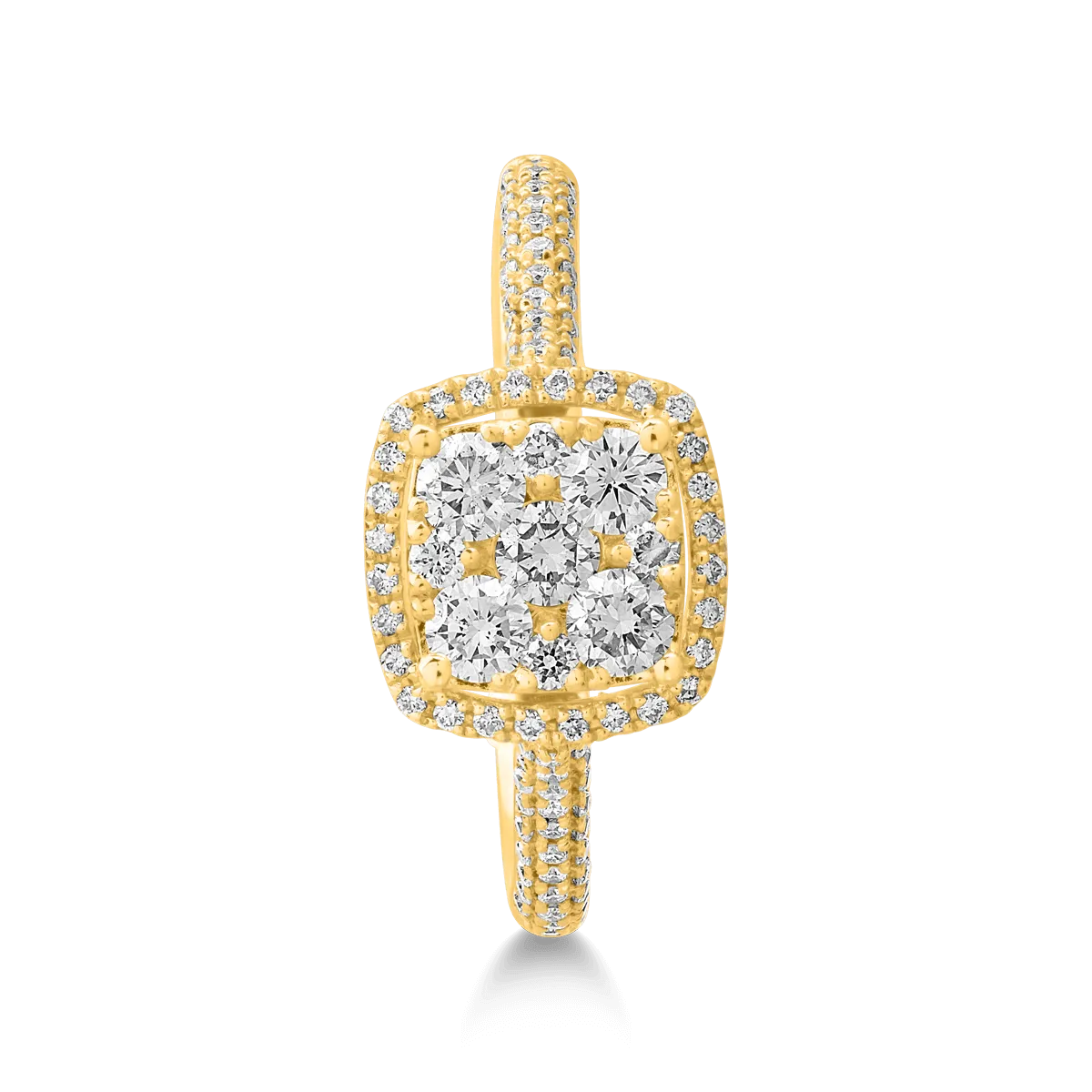 18K żółtego złota pierścień z diamentami 0.56ct