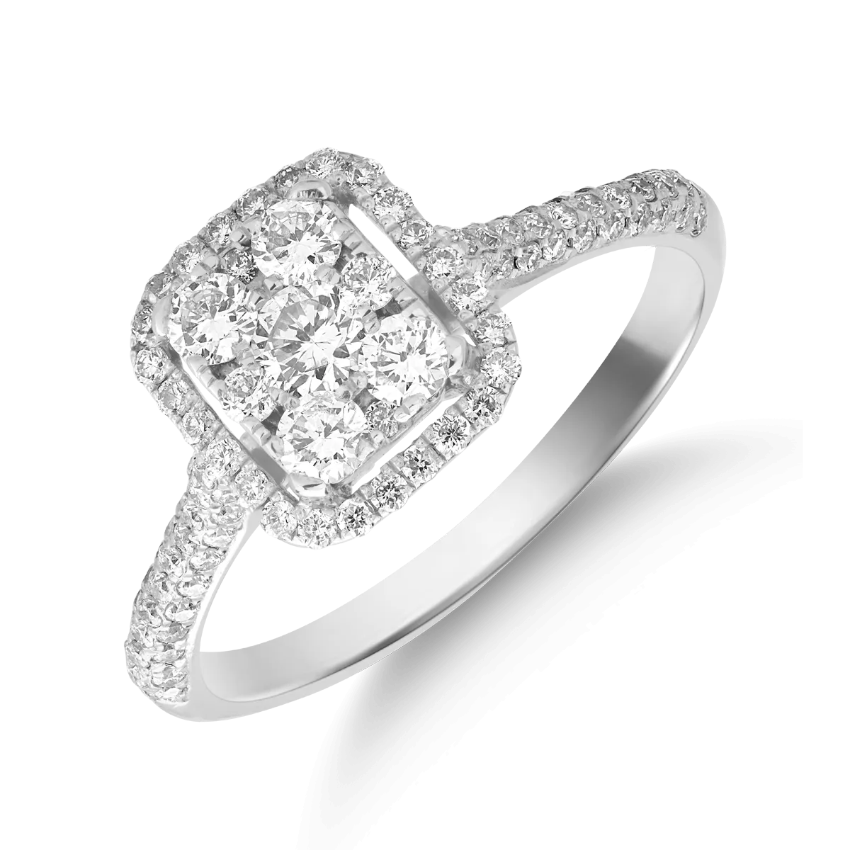 18K white gold ring with 0.64ct diamonds