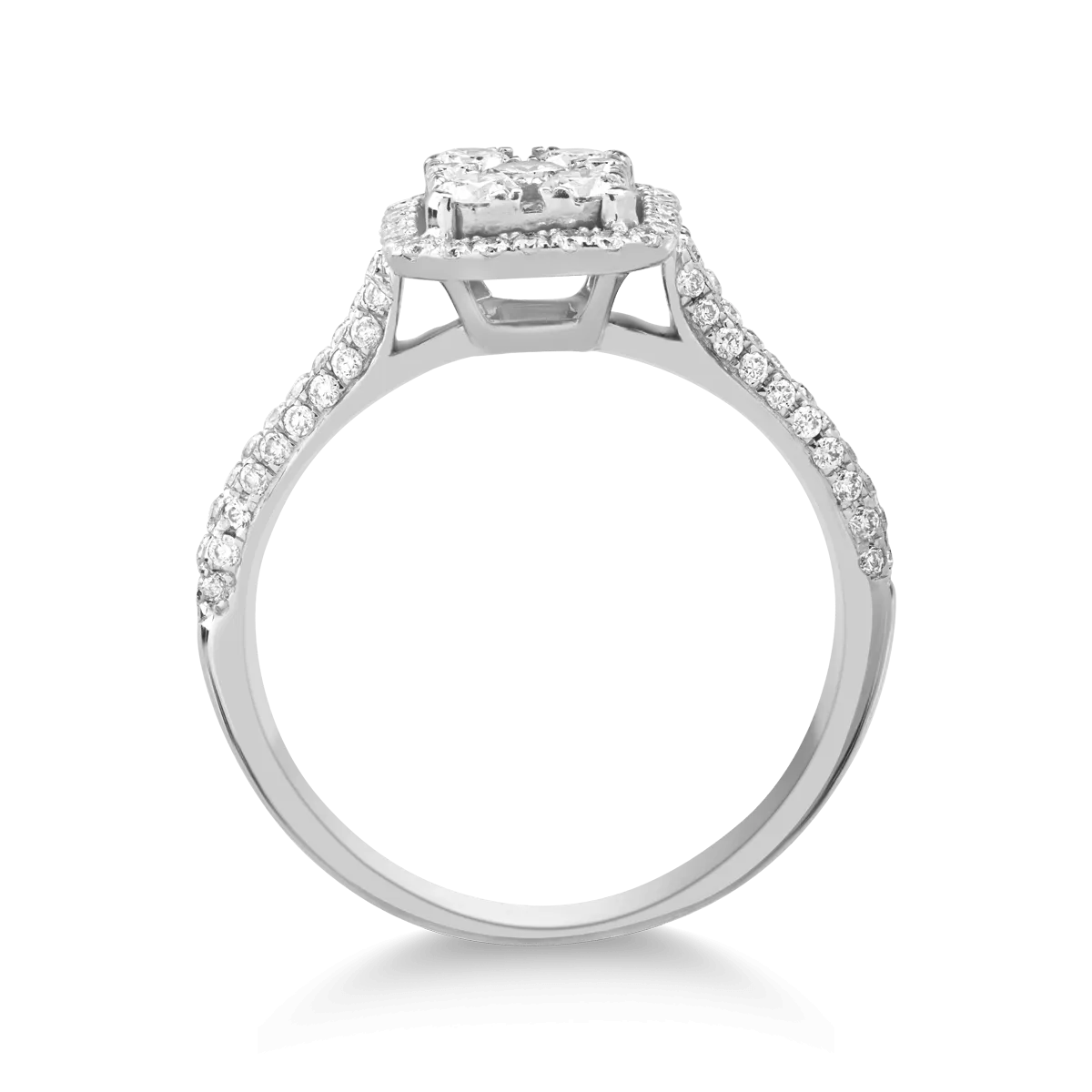 18K white gold ring with 0.64ct diamonds