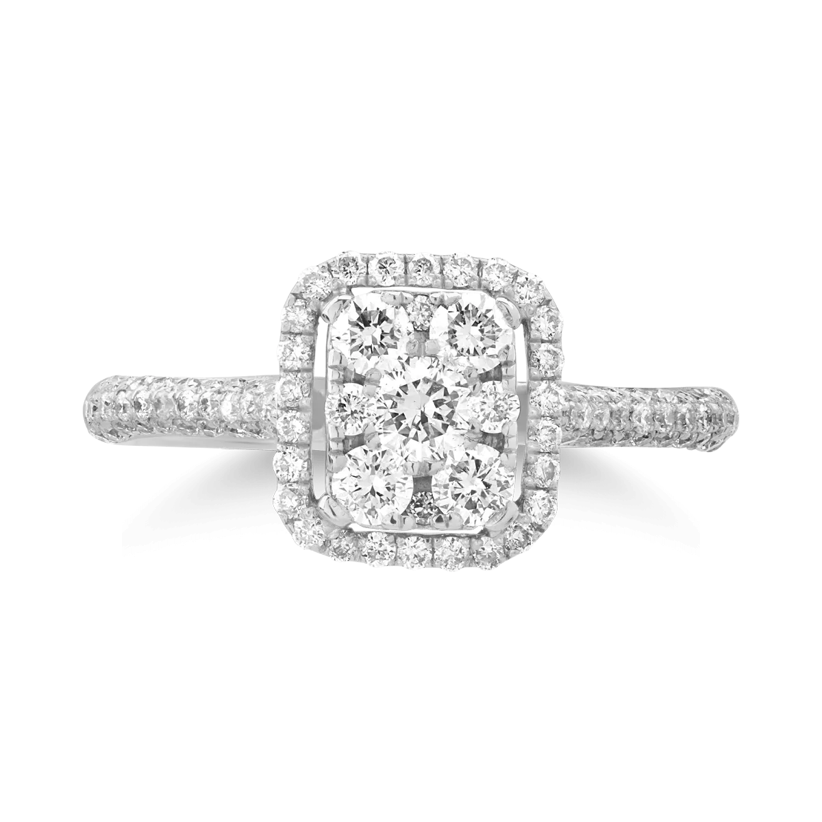 18K white gold ring with 0.64ct diamonds